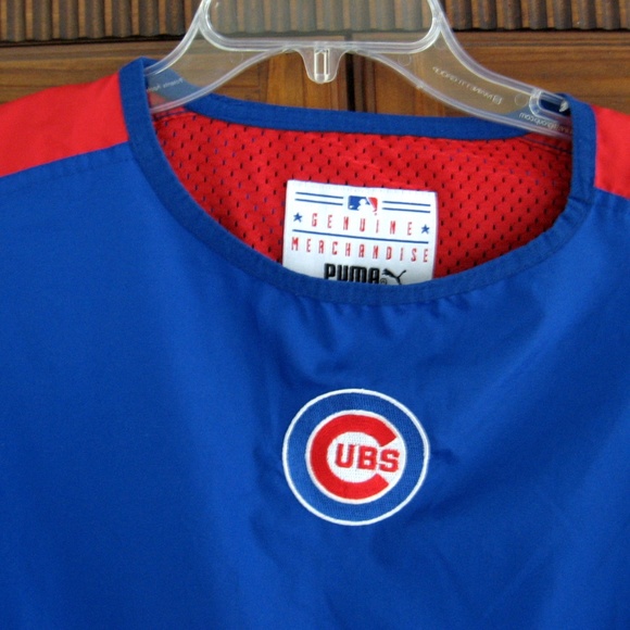 PUMA CHICAGO CUBS PULLOVER WINDBREAKER LARGE - Picture 2 of 3